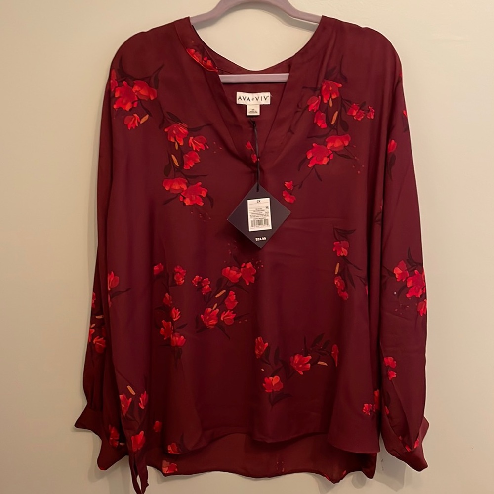 Ava and Viv size 2X blouse